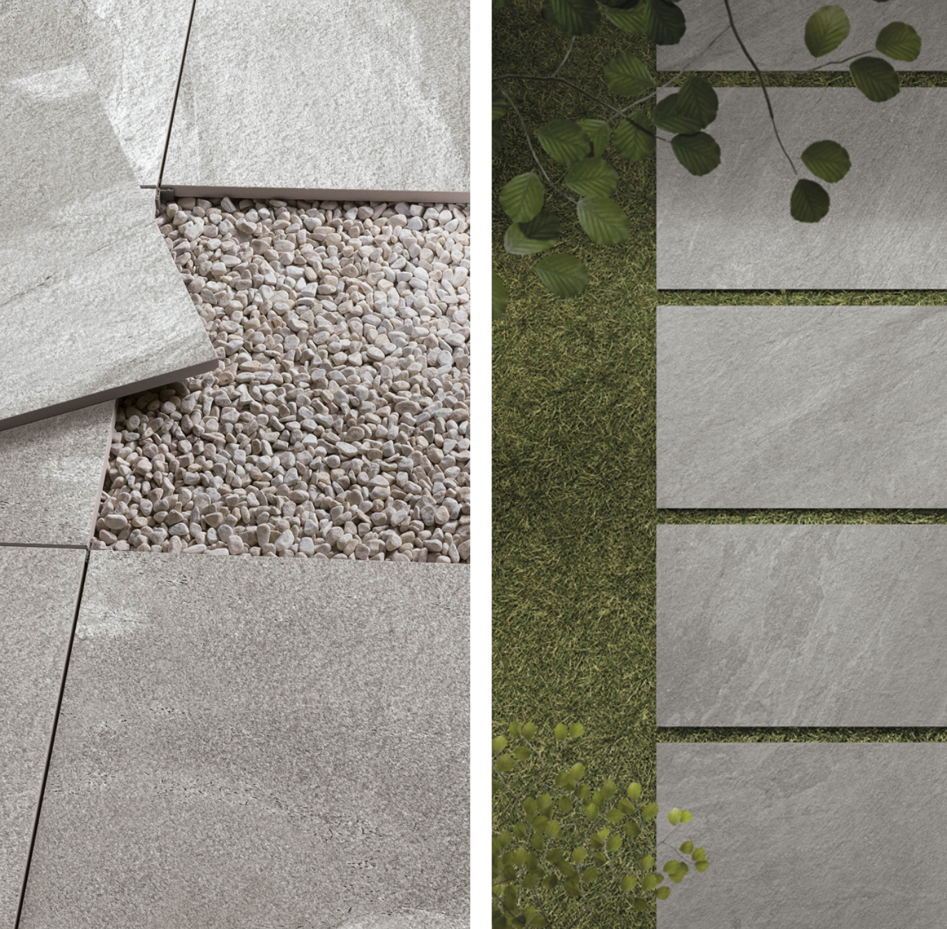 carrelage 20 mm pose sur gazon ou gravier